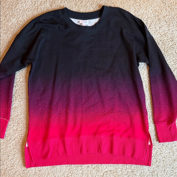 LuLaRoe Tops - Lularoe Hannah crew neck sweatshirt breast cancer awareness ombre pink black